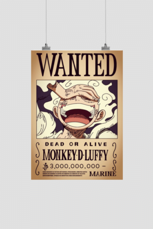 One Piece Luffy wanted poster