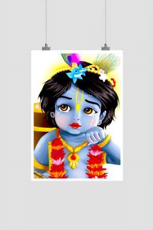 Bal Gopal Krishn Cute Krishna Poster For Room